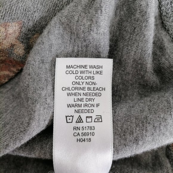 Maurices Womens Gray Cold Shoulder Round Neck Floral Blouse Top Size 3X - Picture 6 of 7